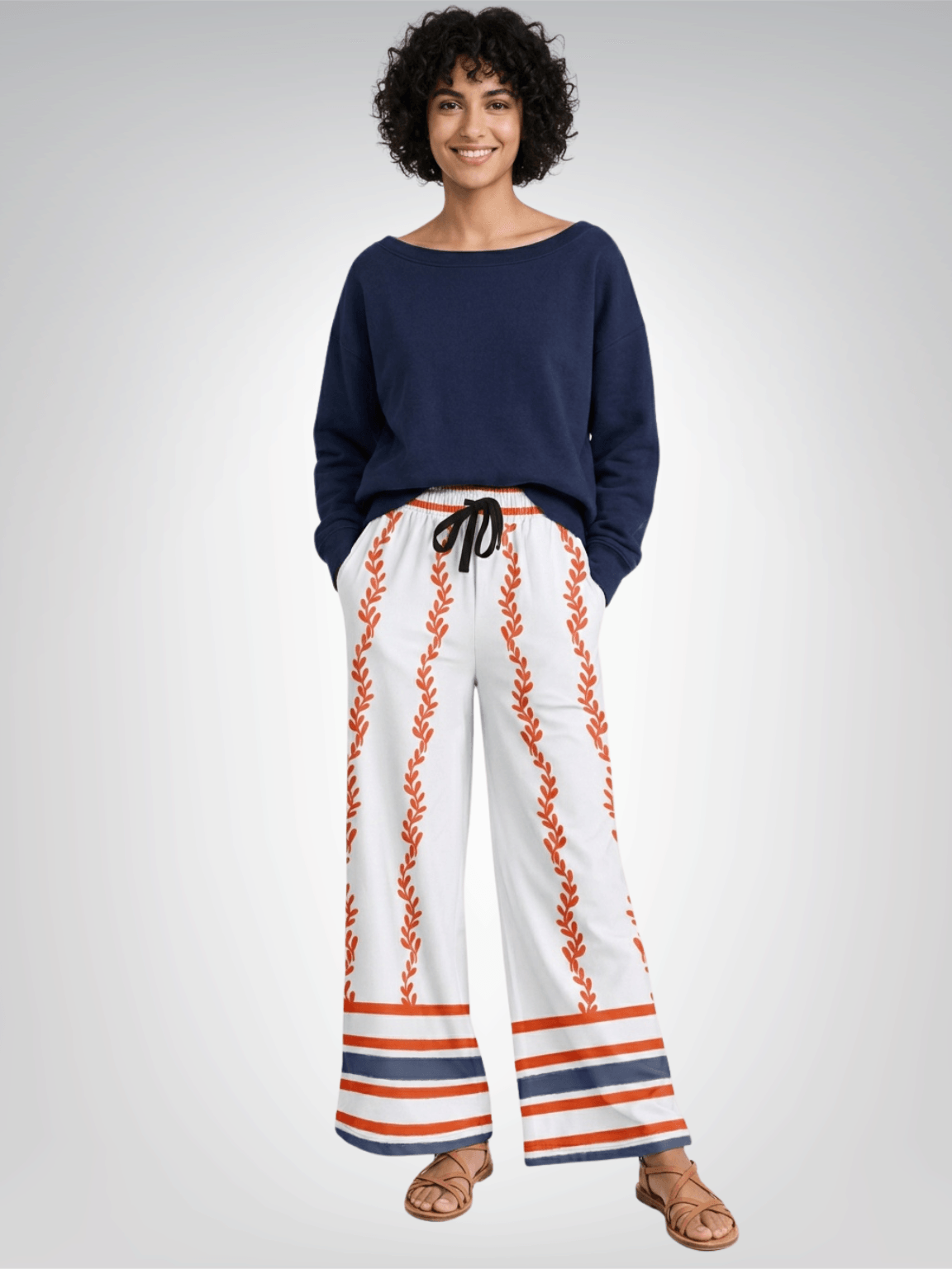 Sail Away Laurel Stripe Eco-Poly Wide Leg Pants