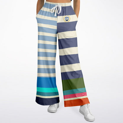 Sail Away Regatta Rugby Stripe Eco-Poly Wide Leg Pants