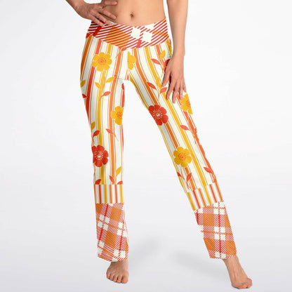 Salsa Time Floral Stripe Flare Leggings