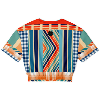 Salsa Time Eco-Poly Short Sleeve Cropped Pullover