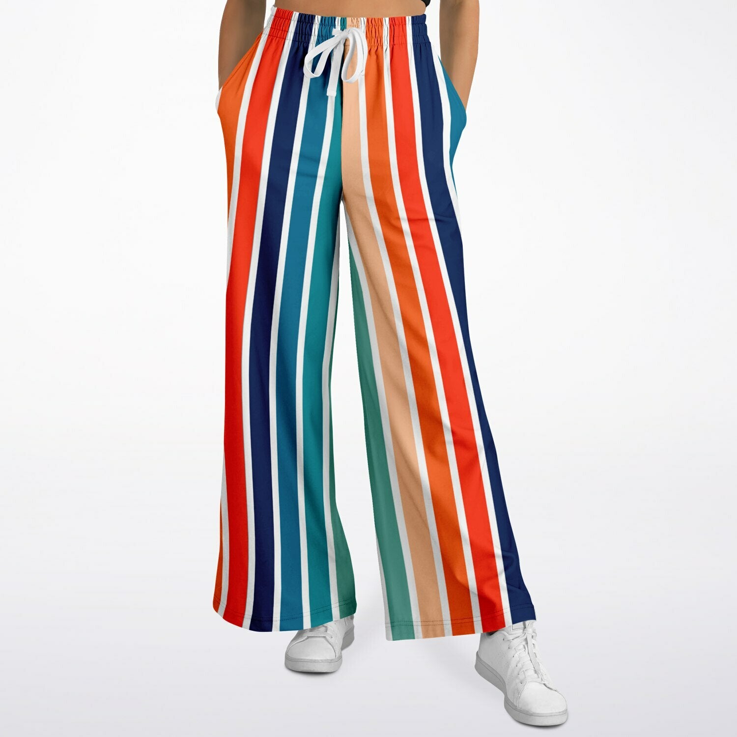 Salsa Time Striped Eco-Poly Wide Leg Pants