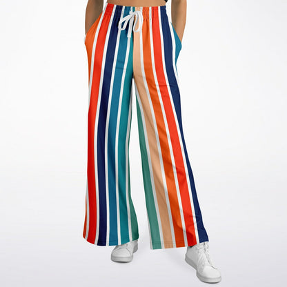 Salsa Time Striped Eco-Poly Wide Leg Pants