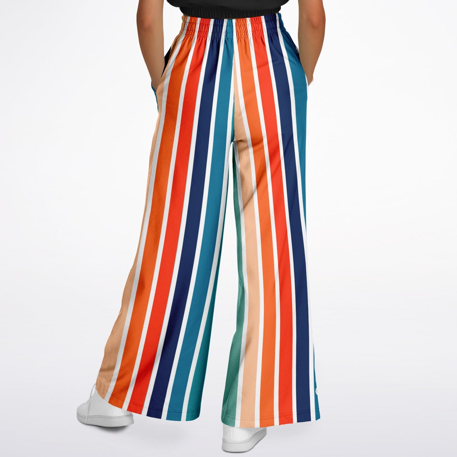 Salsa Time Striped Eco-Poly Wide Leg Pants