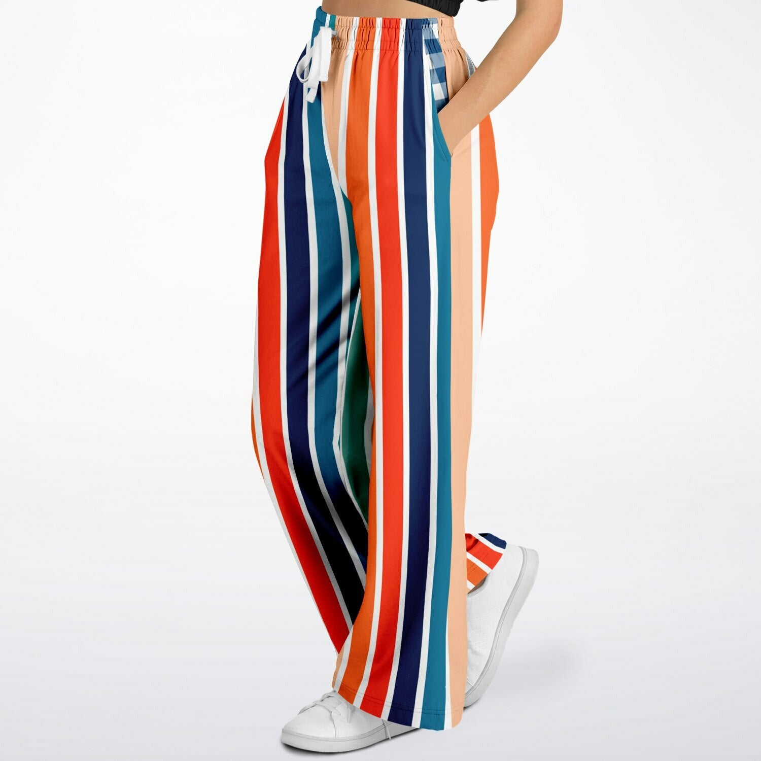 Salsa Time Striped Eco-Poly Wide Leg Pants