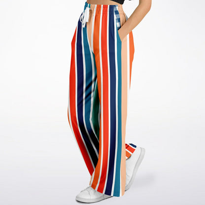 Salsa Time Striped Eco-Poly Wide Leg Pants