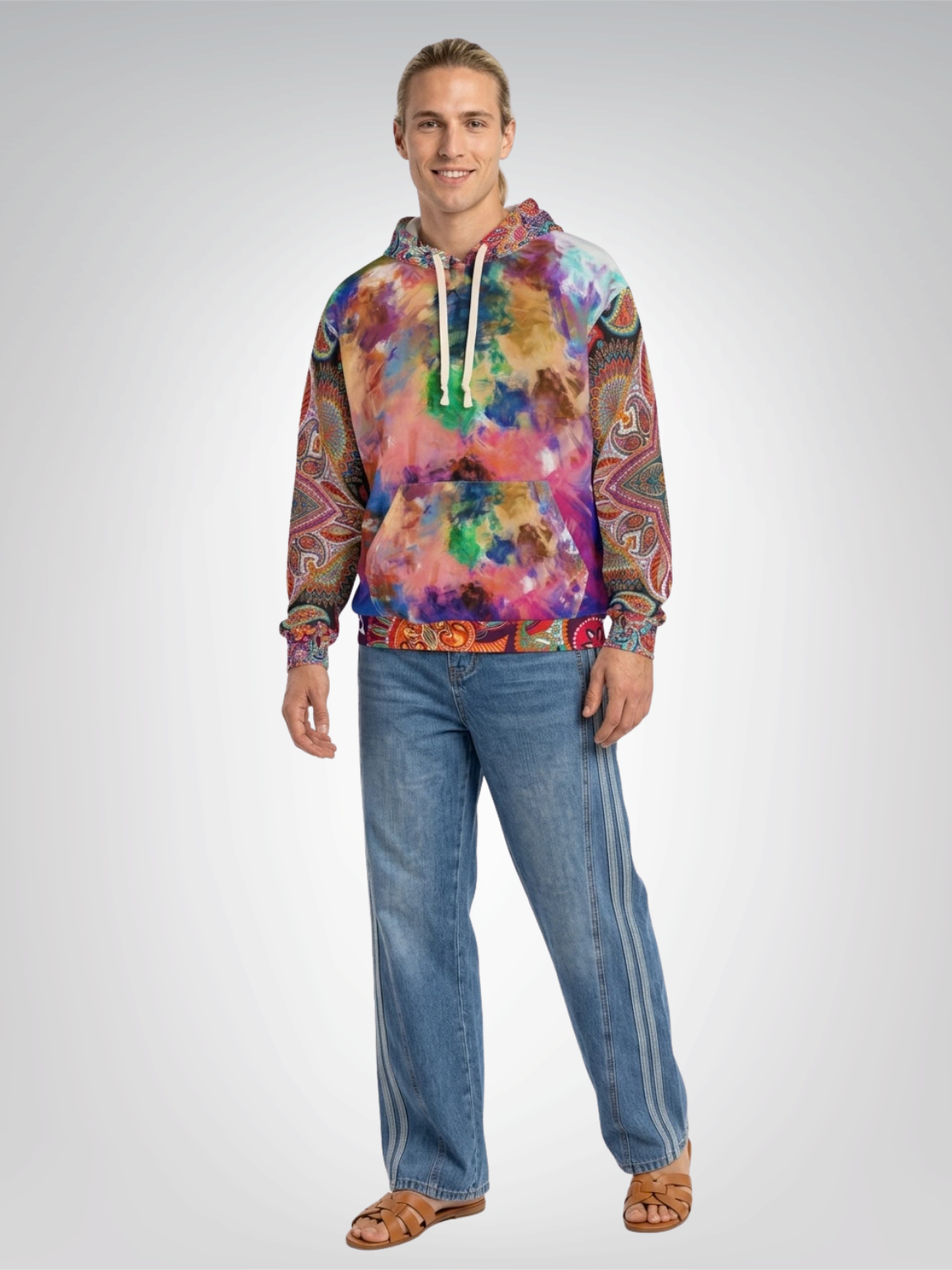 Santa Barbara Trippy Hippy Unisex Pullover Hoodie (Gold Label)