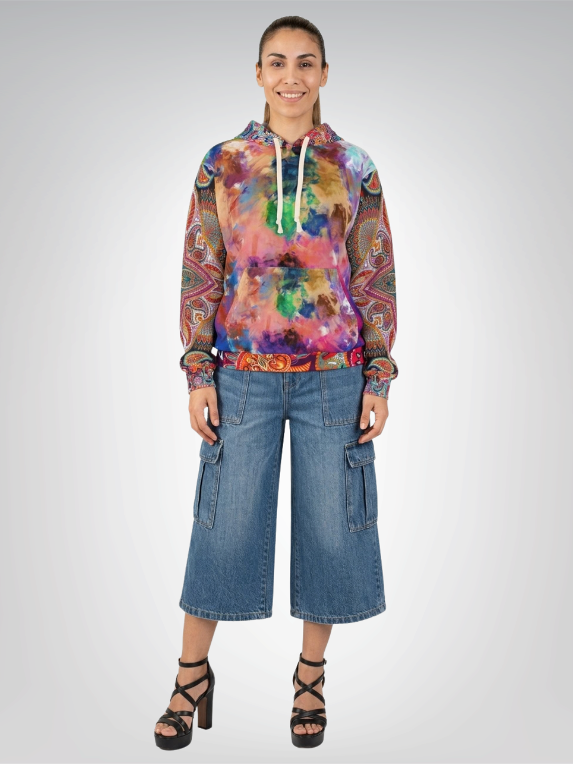 Santa Barbara Trippy Hippy Unisex Pullover Hoodie (Gold Label)