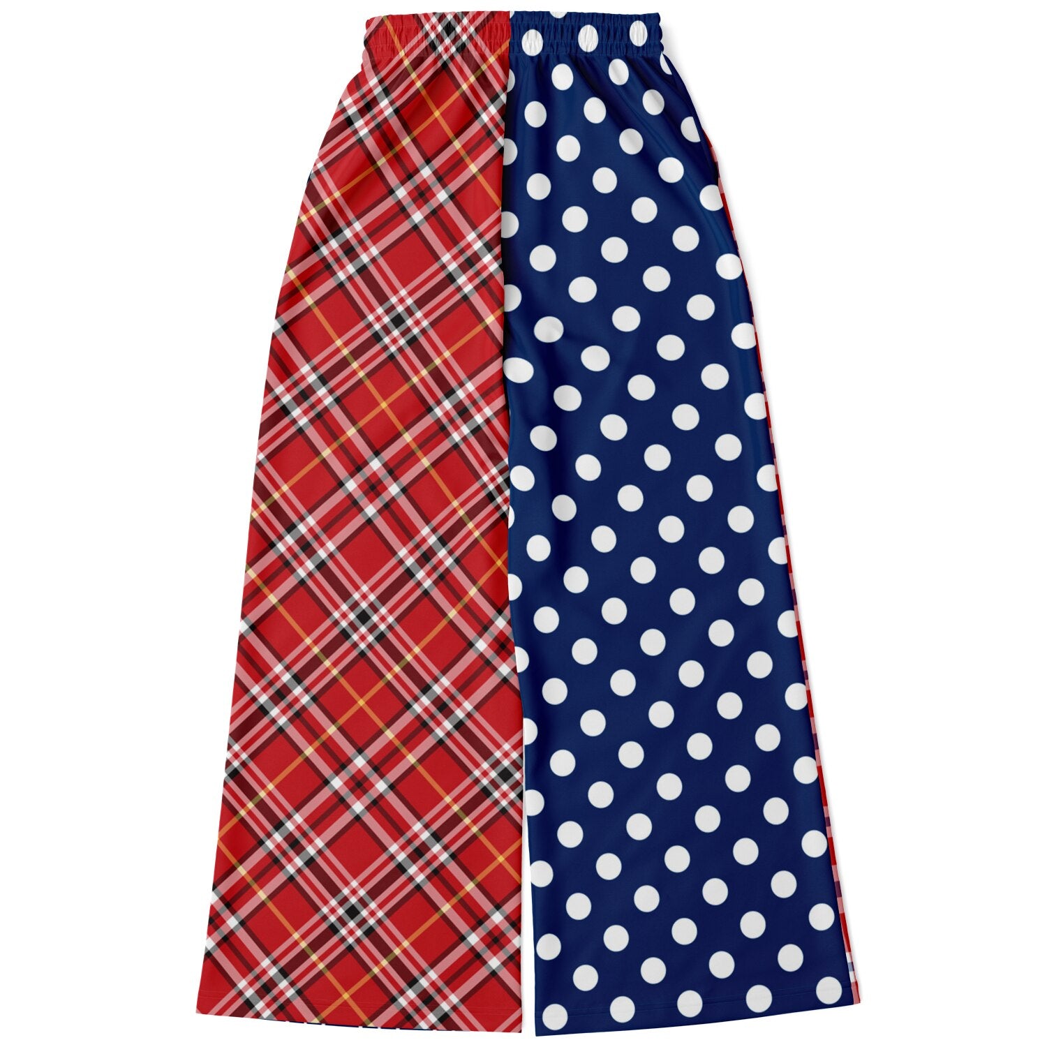 Serendipity Plaid Pinstripe Eco-Poly Wide Leg Pant