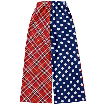 Serendipity Plaid Pinstripe Eco-Poly Wide Leg Pant