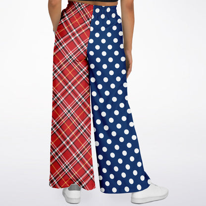 Serendipity Plaid Pinstripe Eco-Poly Wide Leg Pant