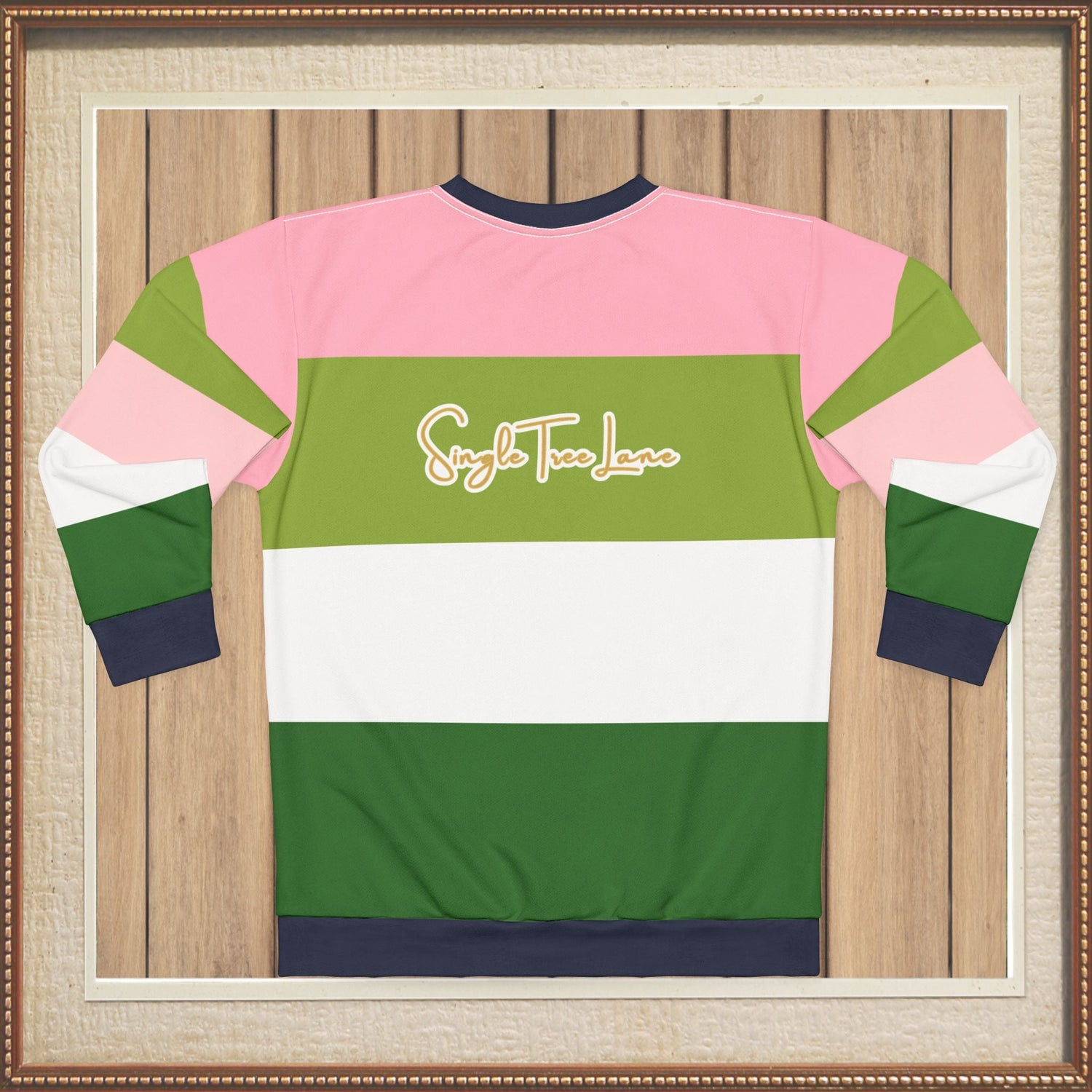 Smell The Flowers Gator Rugby Stripe Unisex Sweatshirt (Gold Label)