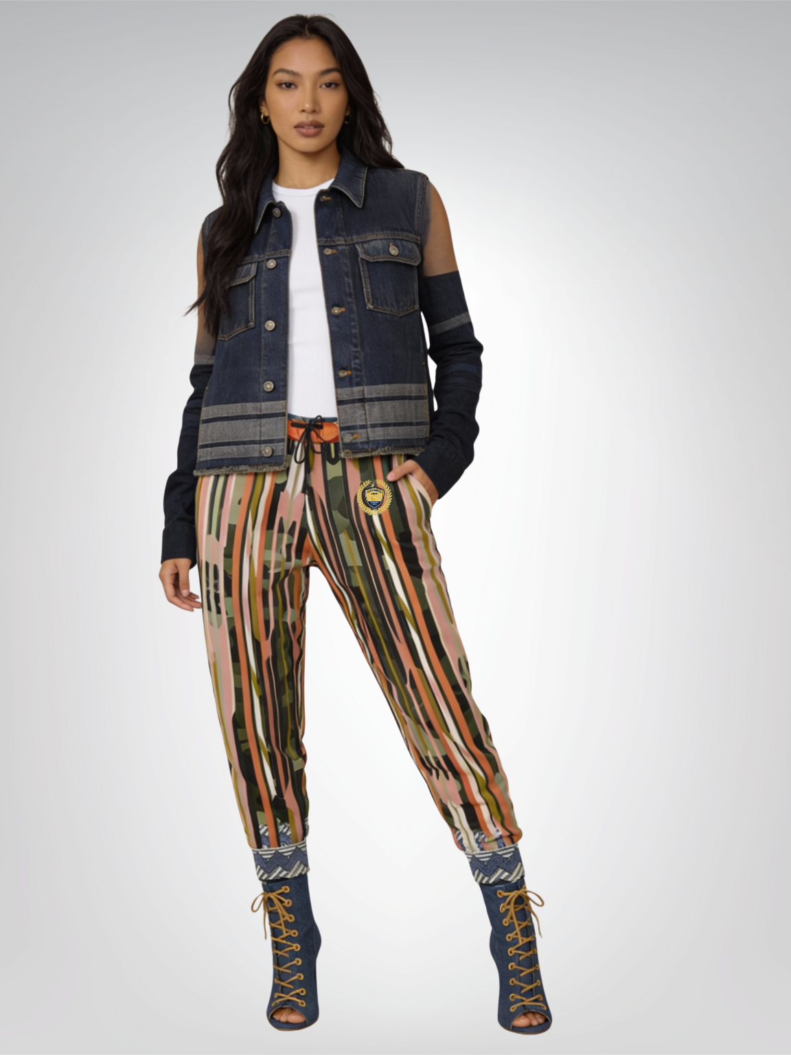 Soul at Peace Striped Eco-Poly Unisex Joggers