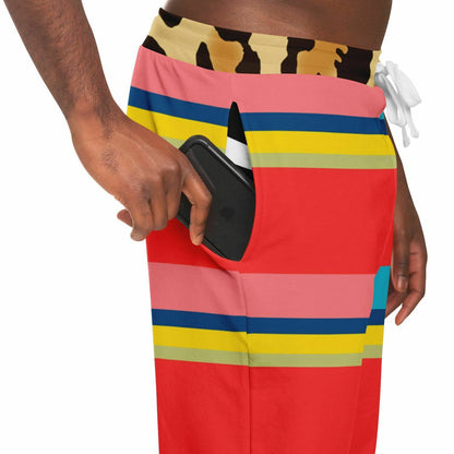 South Beach Rugby Stripe Eco-Poly Unisex Joggers