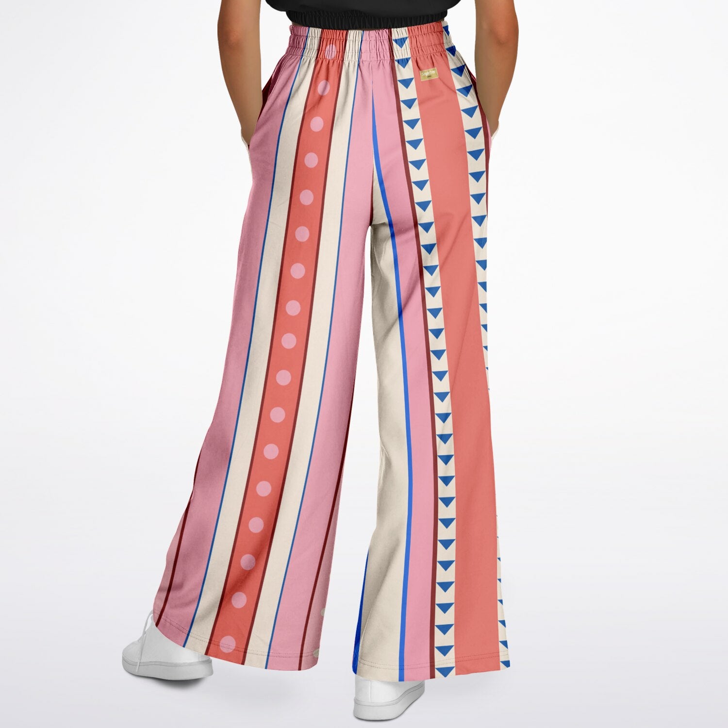 Split Decision Stripe Eco-Poly Wide Leg Pants