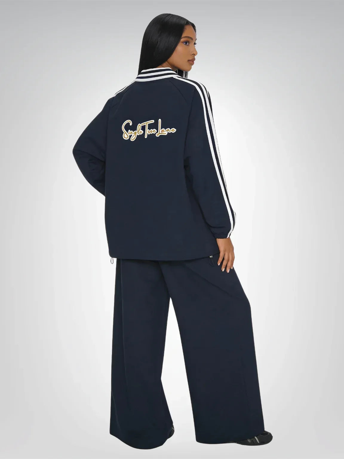Spoiled &amp;  Entitled™ + STL Contrast Striped Collar Sweatshirt