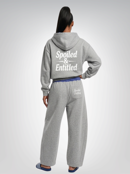 Spoiled &amp;  Entitled™ + STL Contrast Plaid Boxy Zip Hoodie