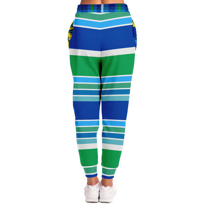 Stay Fresh Blue Marine Stripe Eco-Poly Unisex Joggers