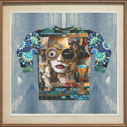 Steampunk Girl in Abstract Unisex Sweatshirt (Gold Label)