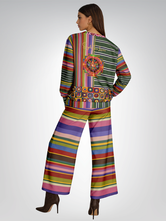 Striped in Silence Rugby Stripe Heavyweight Unisex Cardigan