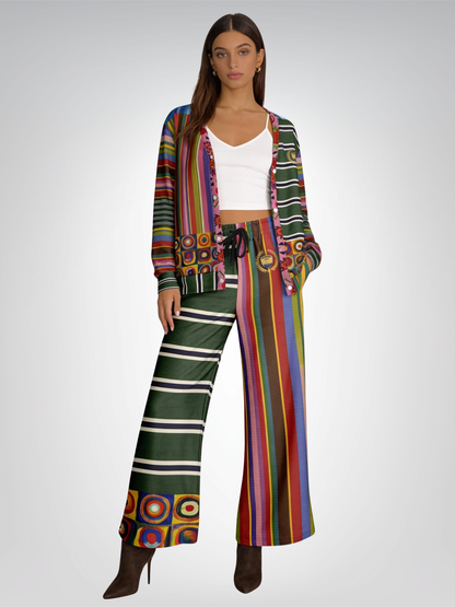 Striped in Silence Rugby Stripe Heavyweight Unisex Cardigan