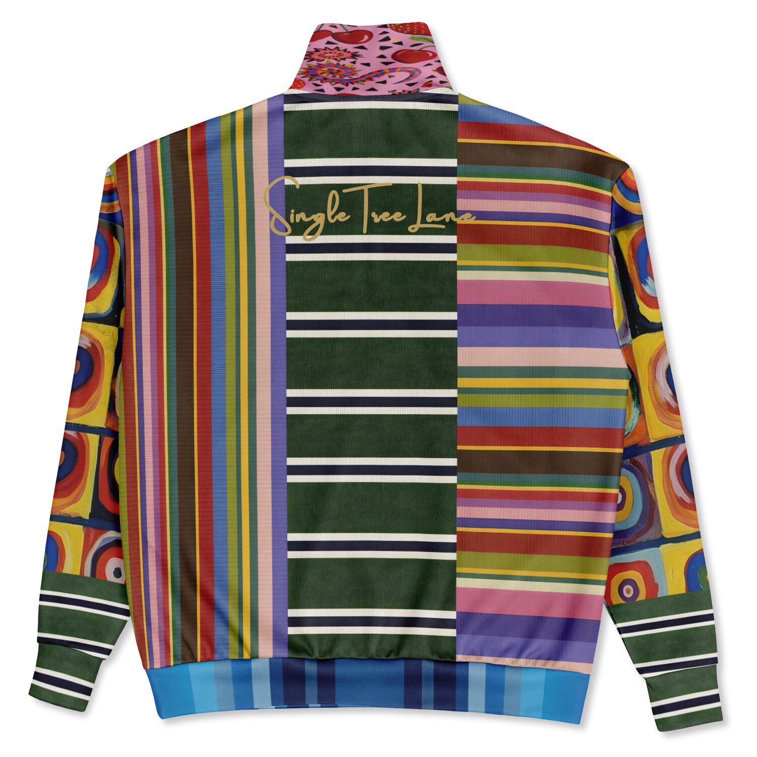 Striped in Silence Rugby Stripe Heavyweight Oversized Quarter Zip Sweatshirt