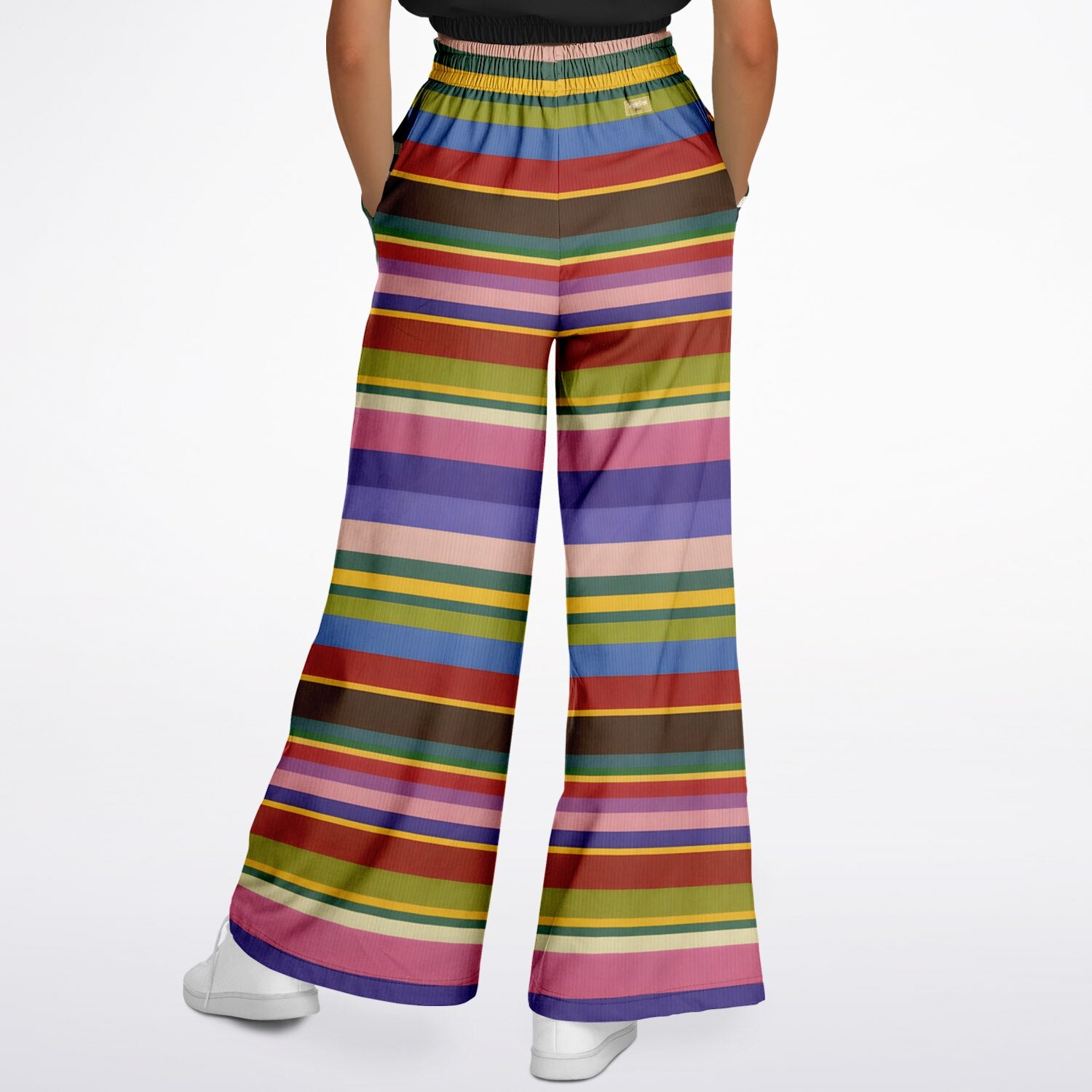 Striped in Silence Rugby Stripe Eco-Poly Wide Leg Pants