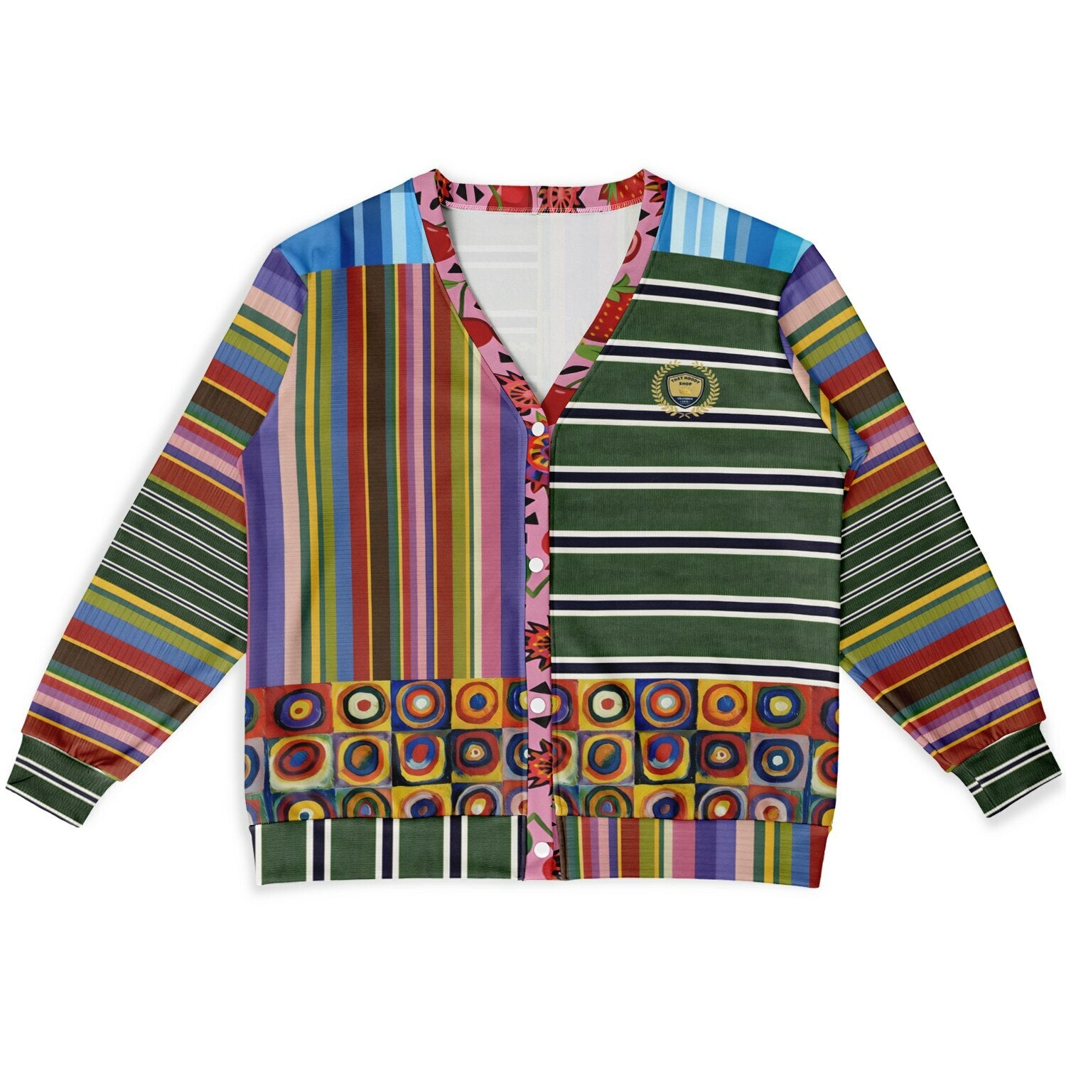 Striped in Silence Rugby Stripe Heavyweight Unisex Cardigan