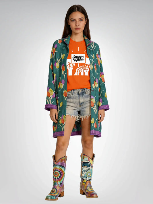 Stronger Together - Fists Raised Heavyweight Unisex Tee