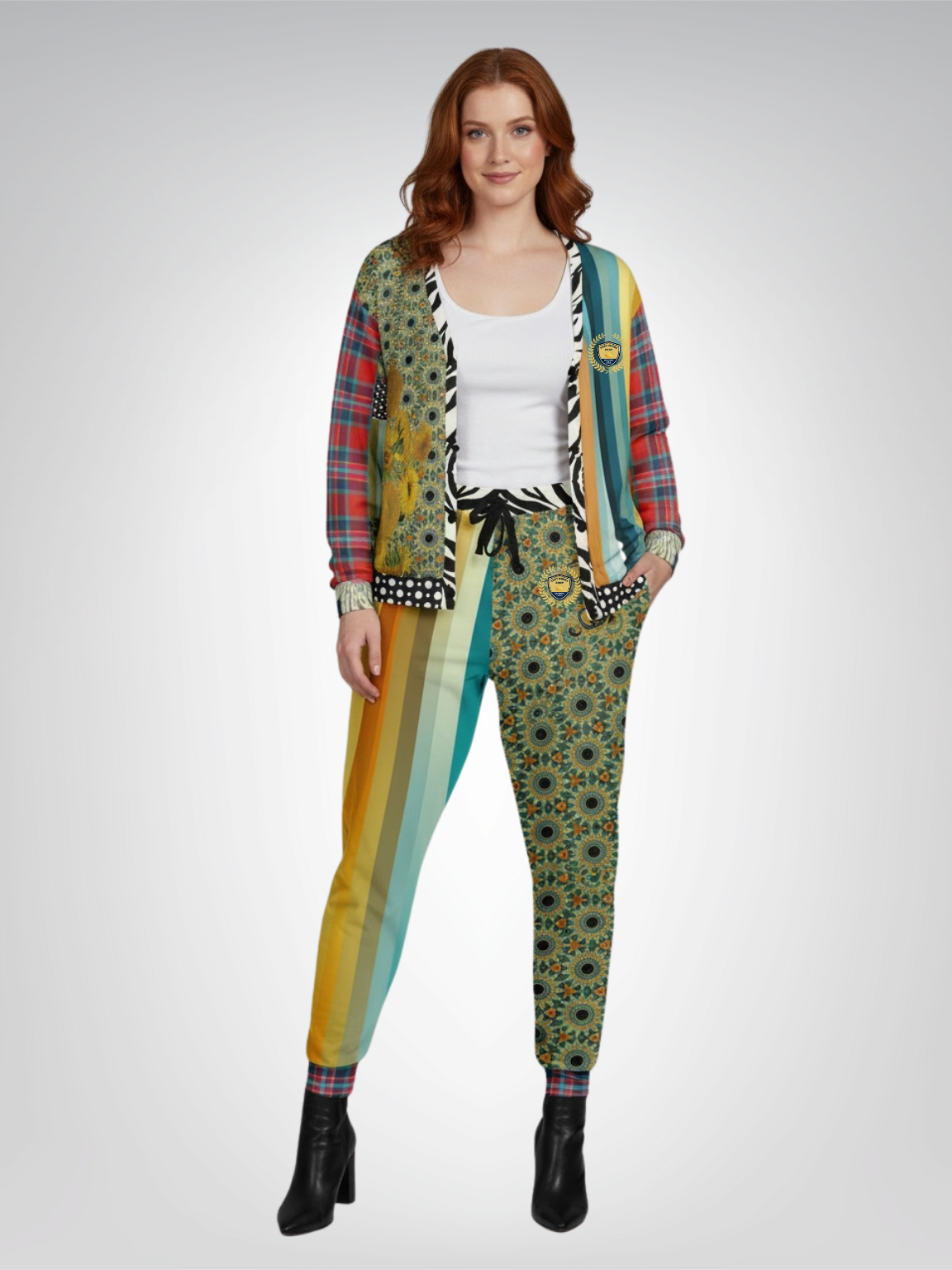 Sunflowers in My 1888 Van Gogh Duo Heavyweight Unisex Cardigan