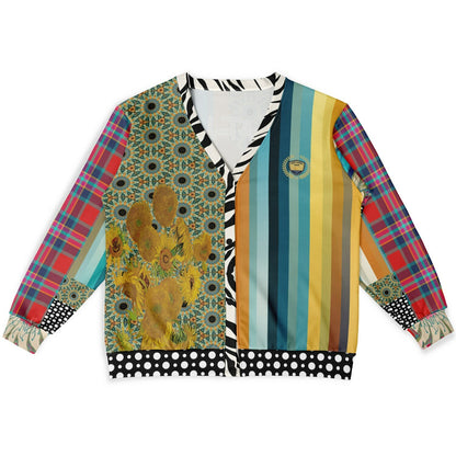 Sunflowers in My 1888 Van Gogh Duo Heavyweight Unisex Cardigan