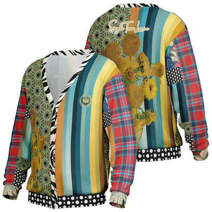 Sunflowers in My 1888 Van Gogh Duo Heavyweight Unisex Cardigan