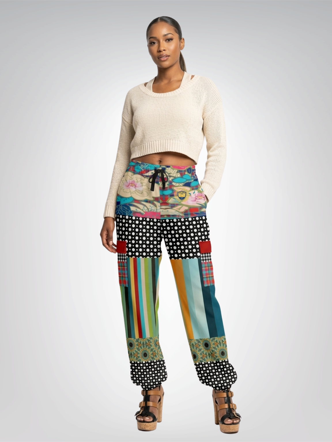 Sunflowers in My 1888 Van Gogh Eco-Poly Cargo Joggers