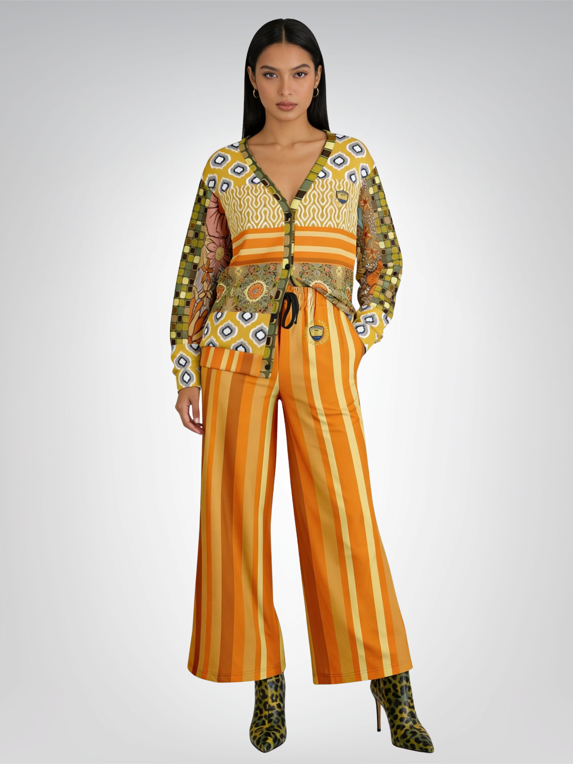 Sunshine of My Life Striped Eco-Poly Wide Leg Pants
