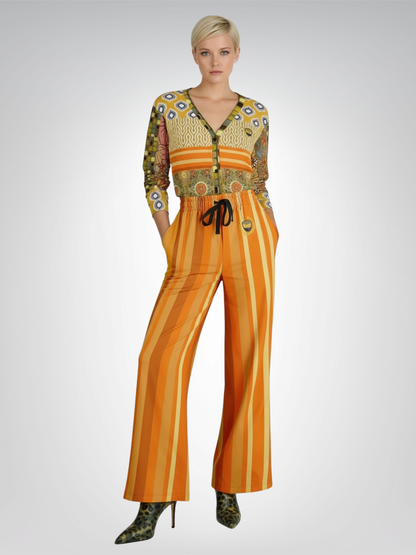 Sunshine of My Life Striped Eco-Poly Wide Leg Pants