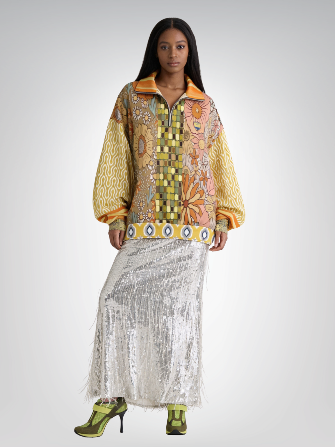 Sunshine of My Life Oversized Heavyweight Oversized Quarter Zip Sweatshirt