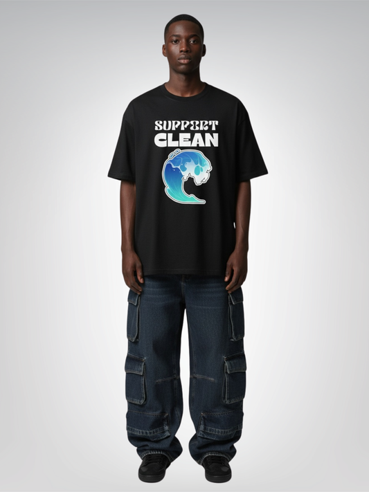 Support Clean Oceans Heavyweight Unisex Tee