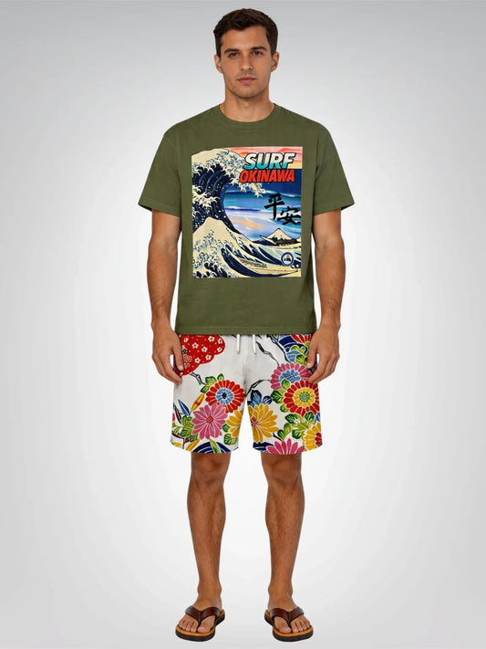 Surf Okinawa in Peace & Tranquility Heavyweight Tee