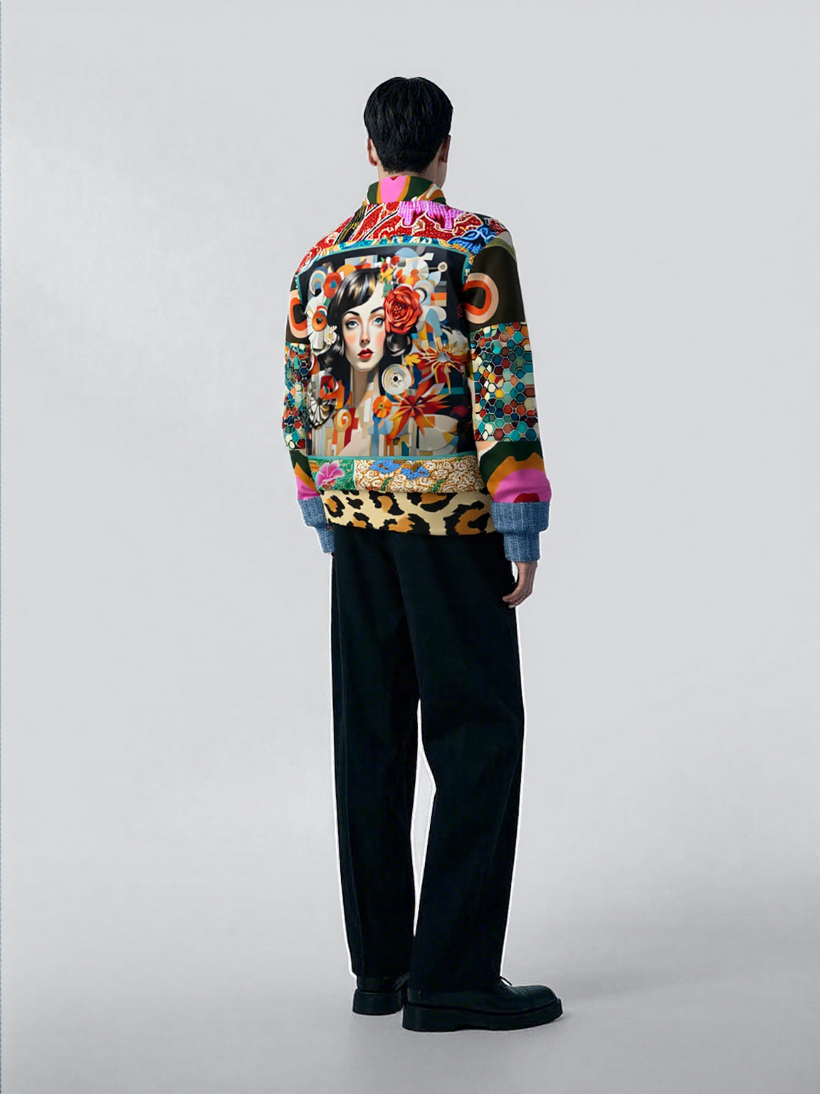 Sweet Clementine Deco Girl Patchwork Eco-Poly Unisex Track Jacket