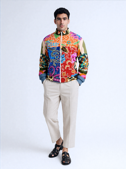 Sweet Clementine Deco Girl Patchwork Eco-Poly Unisex Track Jacket