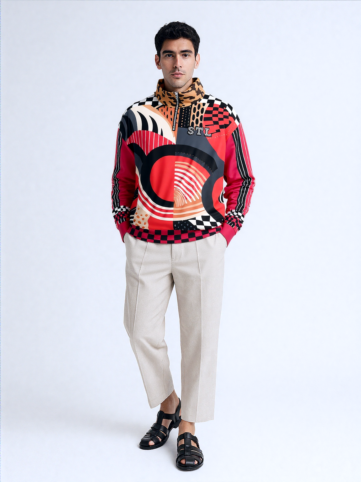 Switch Me Black Heavyweight Quarter Zip Unisex Pullover