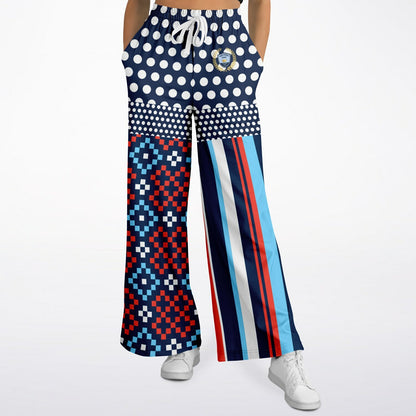 Tale of Two Cities Duo Print Eco-Poly Wide Leg Pants