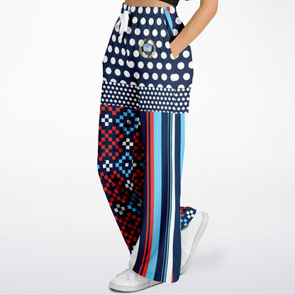Tale of Two Cities Duo Print Eco-Poly Wide Leg Pants