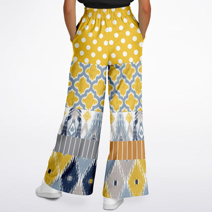 Tallulah Bankhead Ikat Polka Dot Eco-Poly Wide Leg Pants