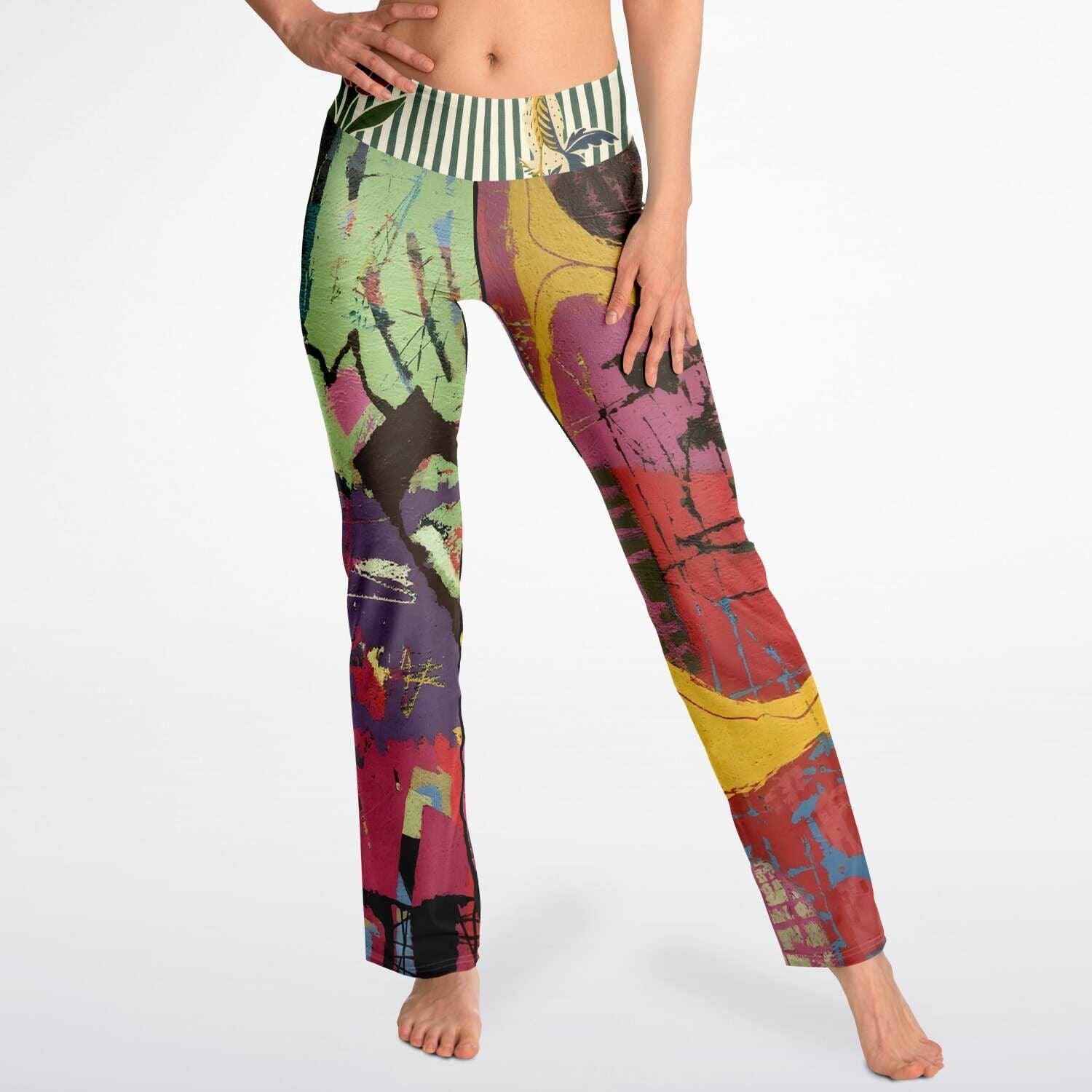 Tanzania in Abstract Colorblock Flare Leggings