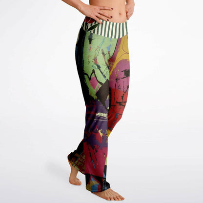 Tanzania in Abstract Colorblock Flare Leggings