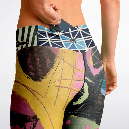 Tanzania in Abstract Colorblock Flare Leggings