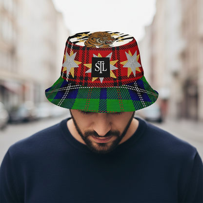 Tartan is the New Camo Tiger Stars Reversible Bucket Hat