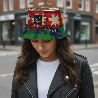 Tartan is the New Camo Tiger Stars Reversible Bucket Hat