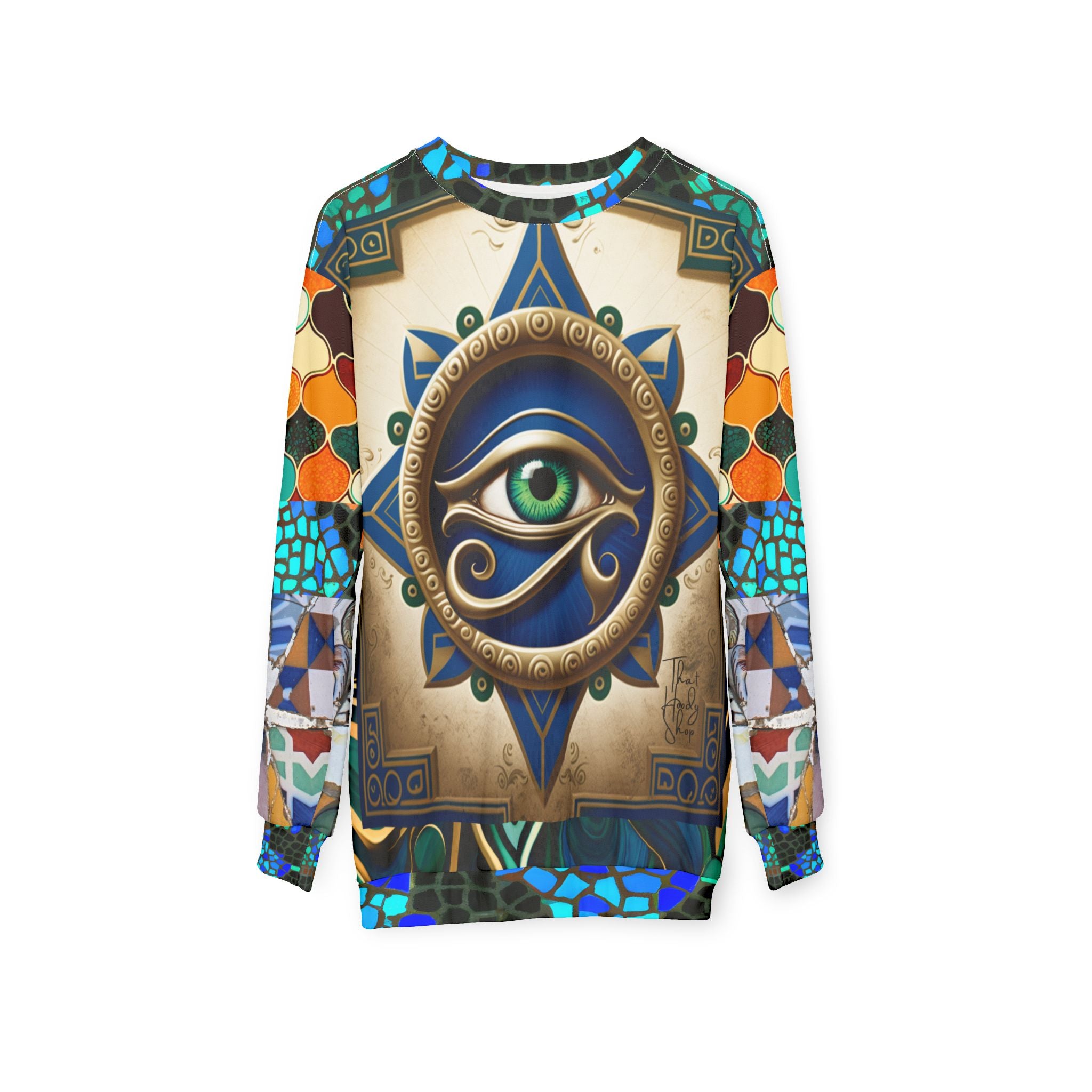 The Enlightened One - Eye of Horus Mosaic Print Unisex Sweatshirt (Gold Label)