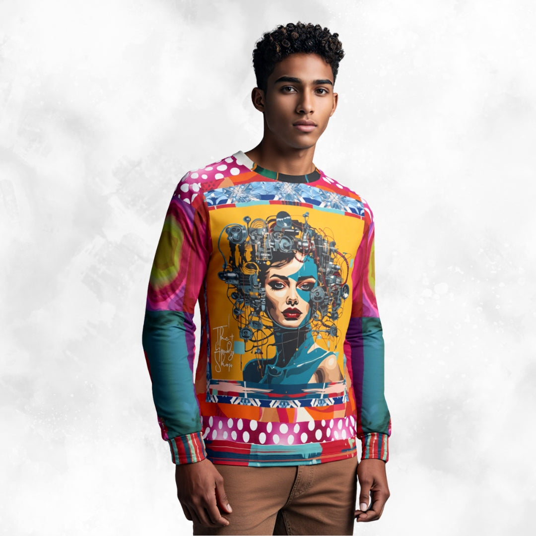 The Hybrid - Girl Machina in Yellow Unisex Sweatshirt (Gold Label)